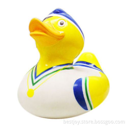 Yellow bath rubber duck, made of PVC, RoHS-marked, bath toy for children
